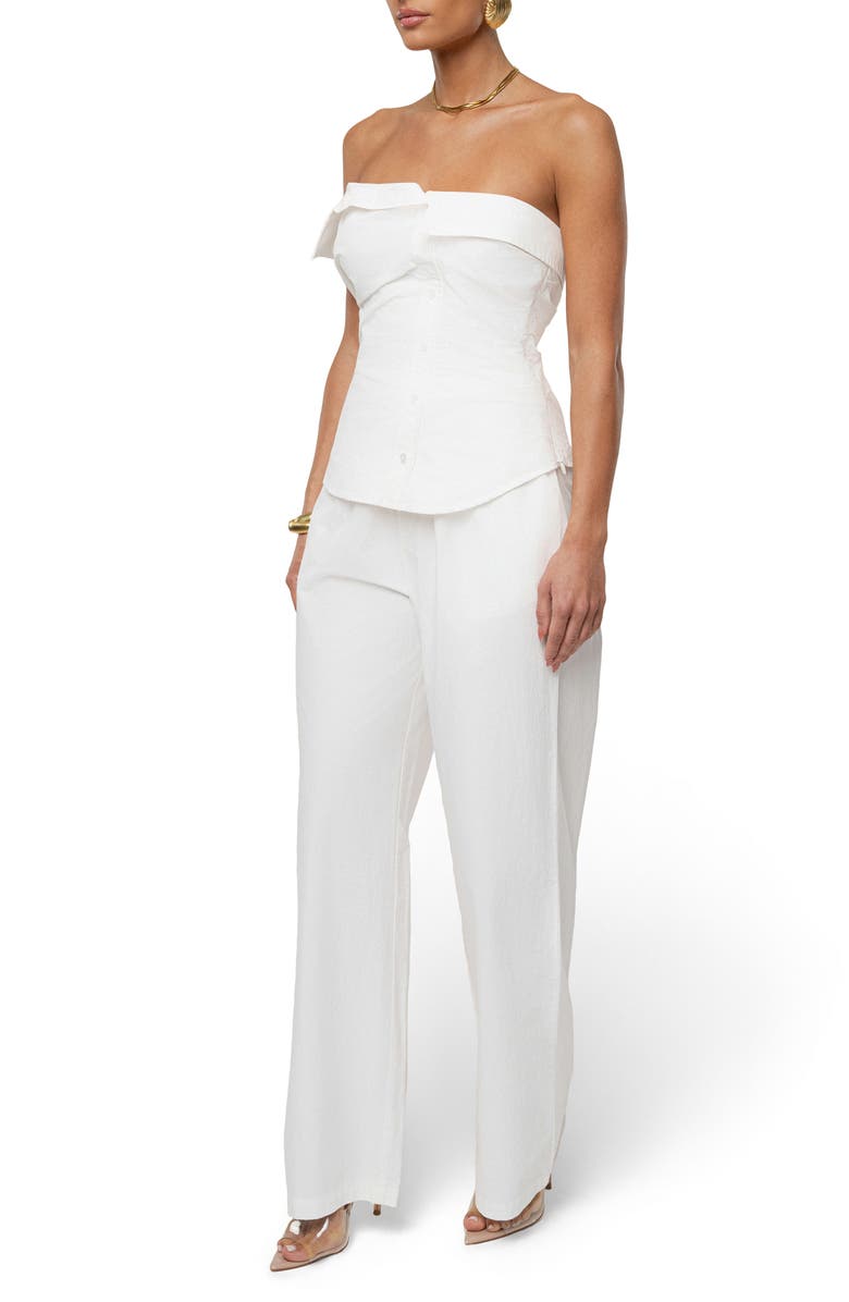 JLUXLABEL Riviera Strapless Top, Alternate, color, Ivory