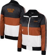 THE WILD COLLECTIVE Women's The Wild Collective Texas Orange Texas Longhorns Color-Block Puffer Full-Zip Jacket