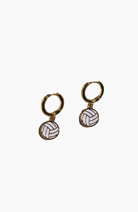Volleyball Huggie Earrings