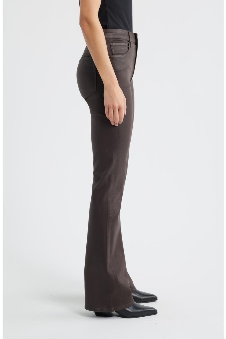 The Reboot Coated High Waist Bootcut Jeans, Alternate, color, TRUFFLE COATED