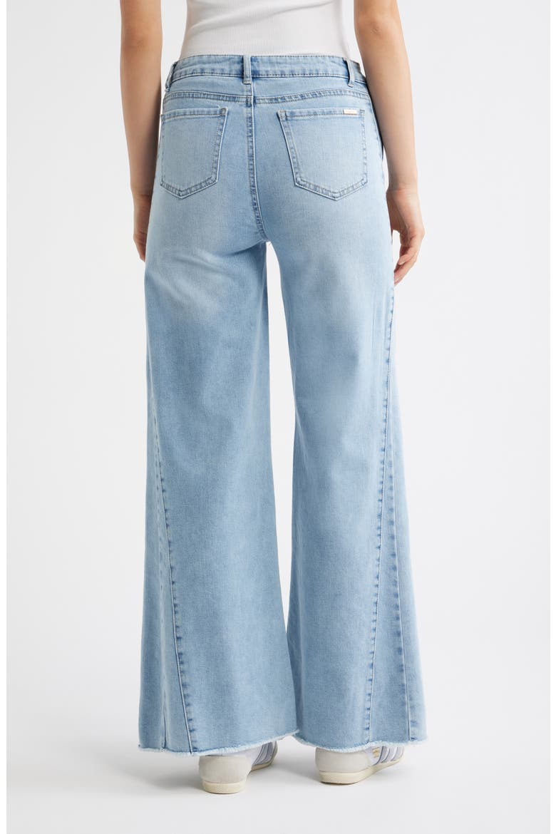 Raw Hem Wide Leg Jeans, Alternate, color, LIGHT INDIGO