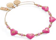 Alex and Ani Barbie Logo Heart Beaded Bangle Bracelet