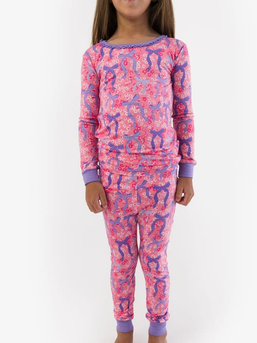 Rufflebutts Softsnooze Ruffle Long Sleeve Pajama Set, Signature Rear Ruffles In Multi