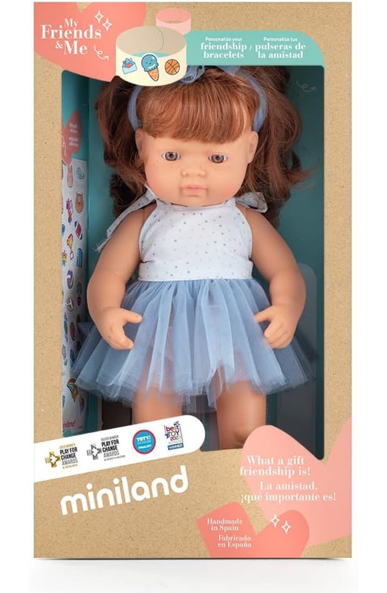 Miniland My Friends and Me Collection Baby Girl Doll with Red Hair - 15", Alternate, color, Beige