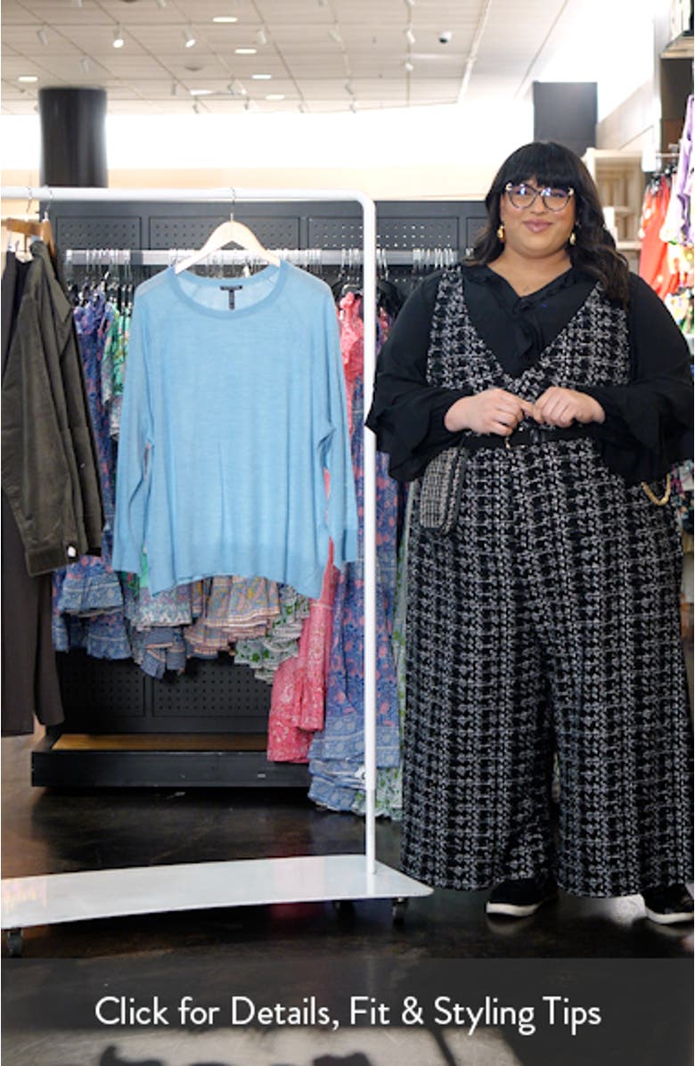 Raglan Sleeve Crewneck Merino Wool Sweater, sales video thumbnail