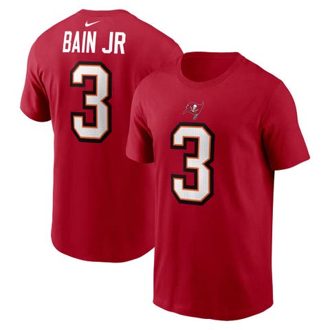 Men's Nike Rueben Bain Jr. Red Tampa Bay Buccaneers Name & Number T-Shirt