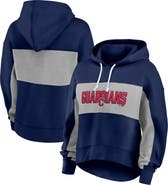 FANATICS Women's Fanatics Branded Navy Cleveland Guardians Filled Stat Sheet Pullover Hoodie