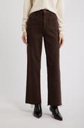 FRAME The Anchor High Waist Raw Hem Wide Leg Jeans
