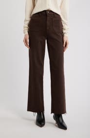 FRAME The Anchor High Waist Raw Hem Wide Leg Jeans