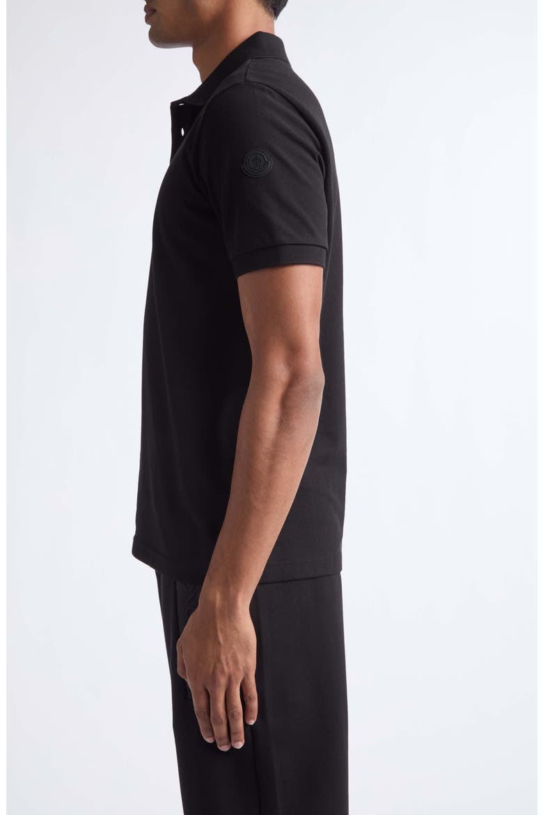Cotton Piqué Polo, Alternate, color, BLACK