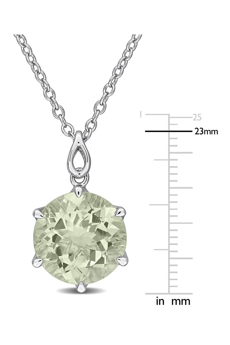 Sterling Silver Green Quartz Pendant Necklace, Alternate, color, GREEN