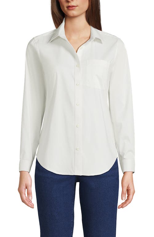 Lands' End Cooling Button Front Shirt In White