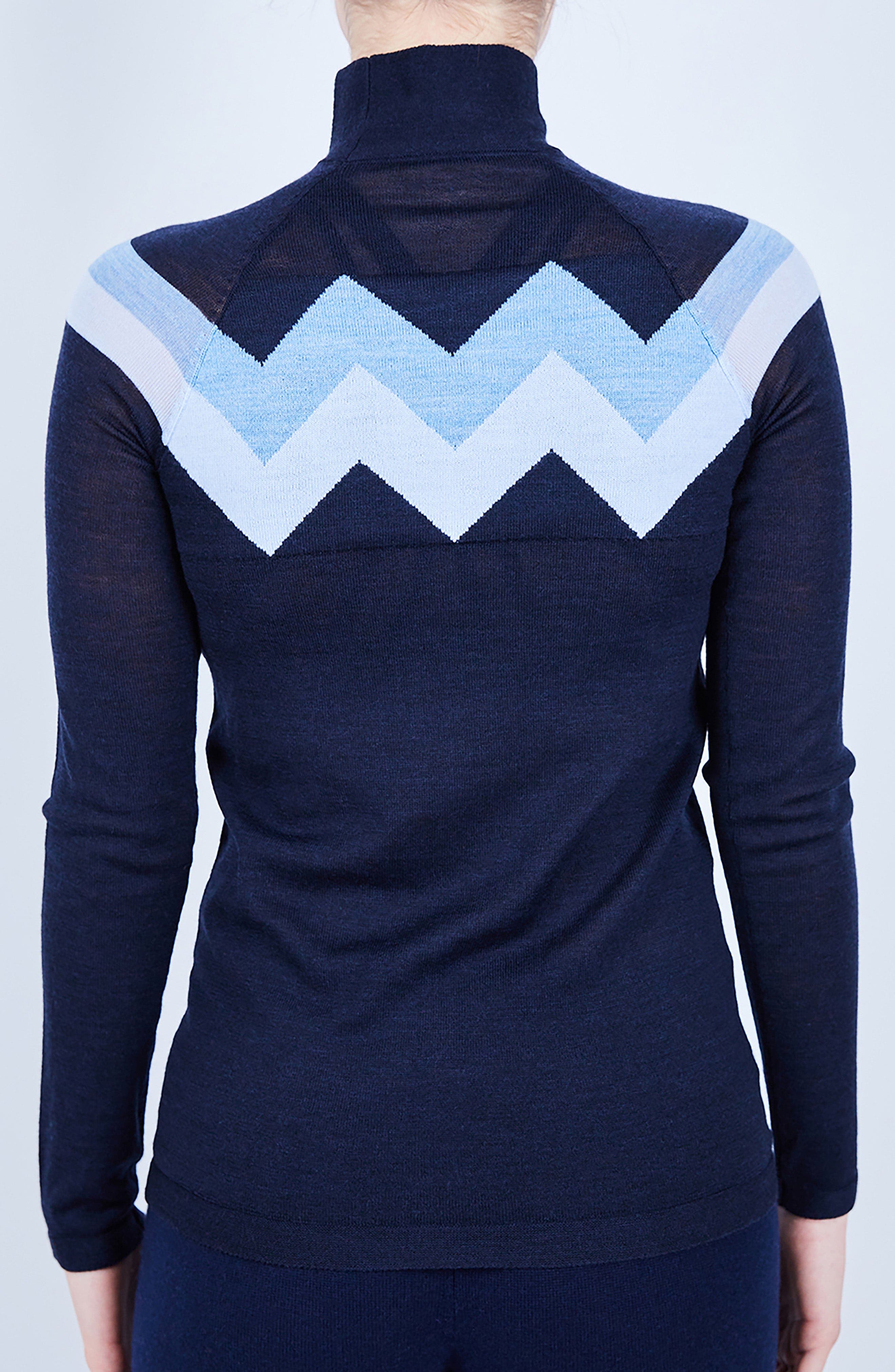 CHEVRON MOCK NECK SWEATER - image 2