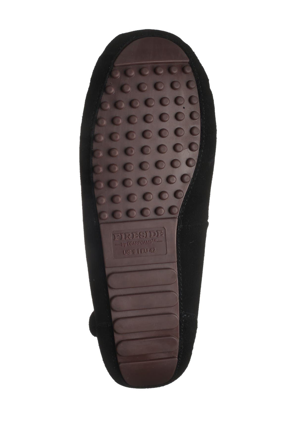 FIRESIDE BY DEARFOAMS Victor Genuine Shearling Slipper - Wide Width Available, Alternate, color, Black