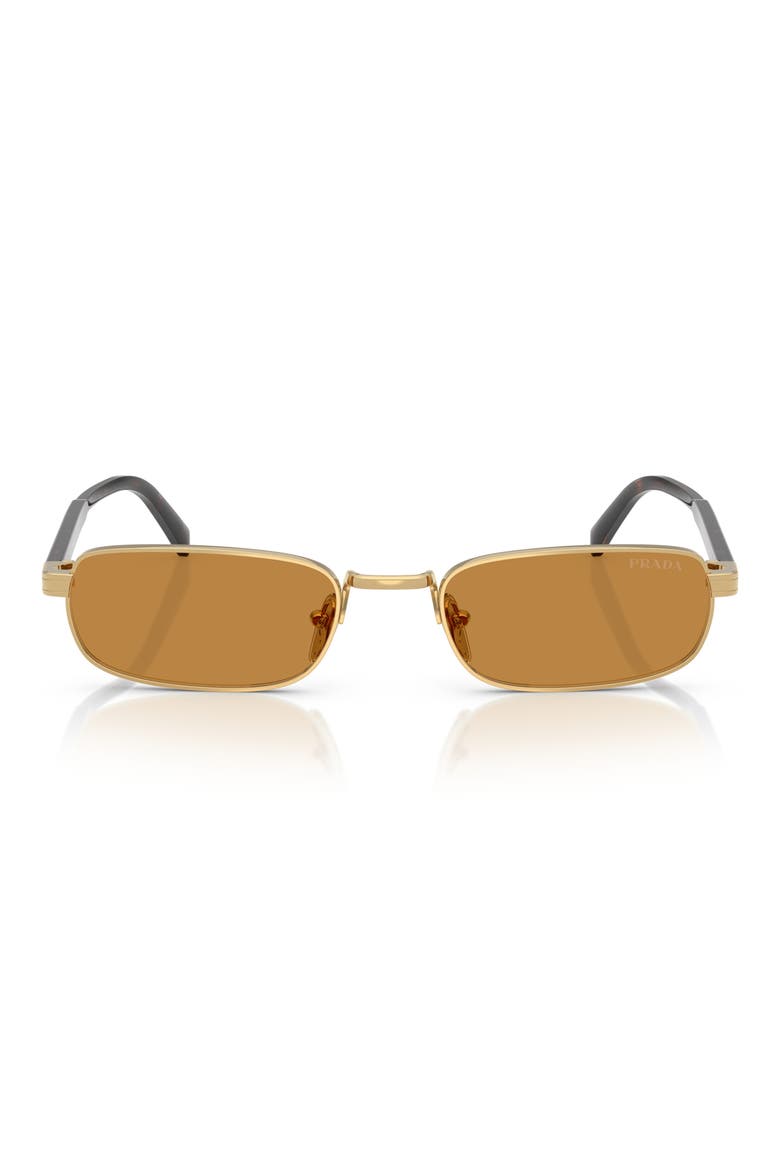 54mm Rectangular Sunglasses, Main, color, DARK HONEY