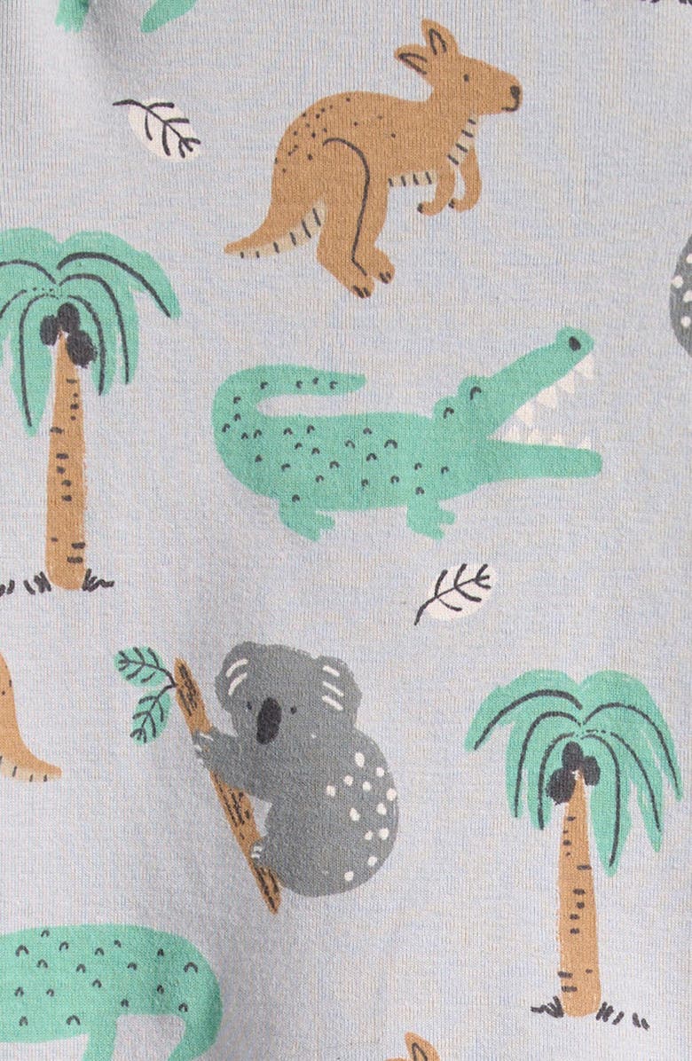 Little Planet Print Fitted Organic Cotton Two-Piece Pajamas, Alternate, color, Koalas