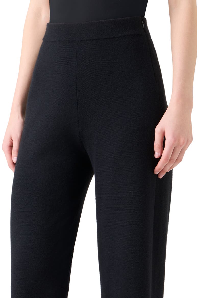 Cashmere & Silk Knit Pants, Alternate, color, BLACK