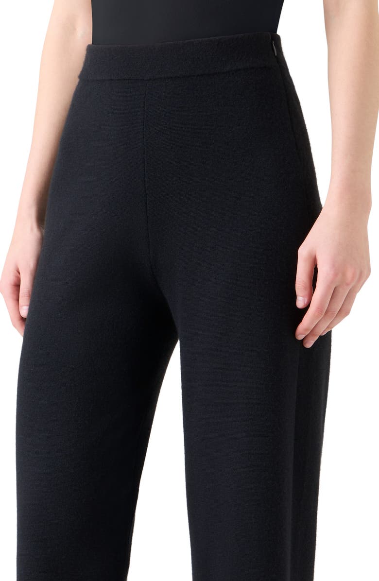 Akris Cashmere & Silk Knit Pants, Alternate, color, Black