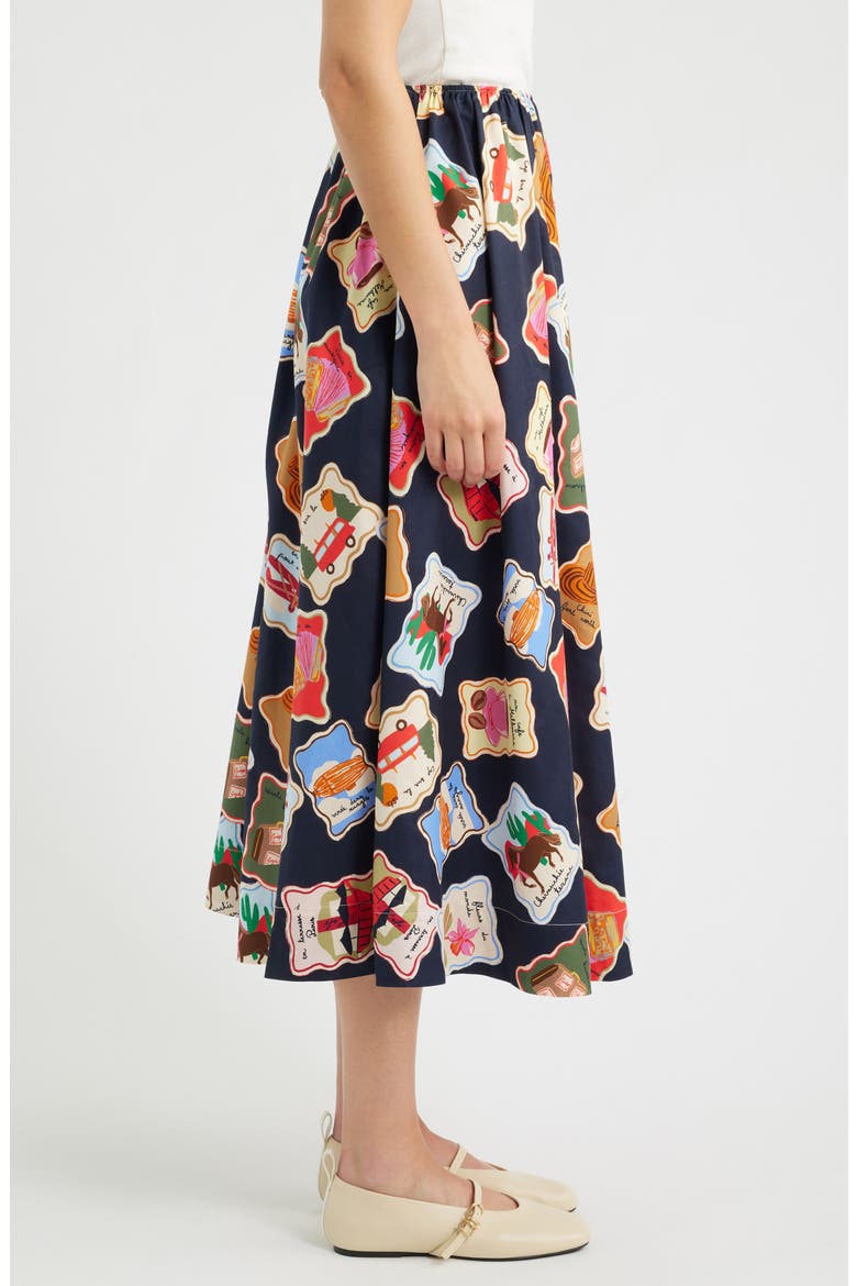 Borth Print Midi Skirt, Alternate, color, TIMBRES PRINT