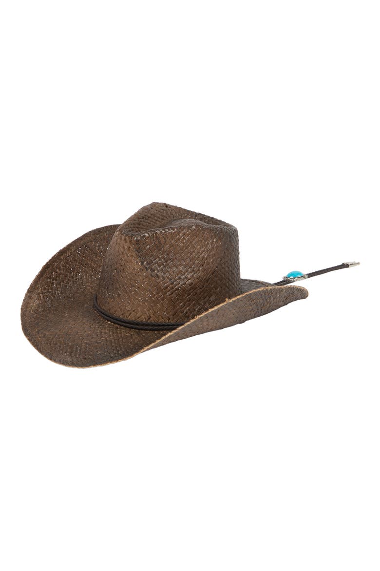 Straw Cowboy Hat, Main, color, CHOCOLATE