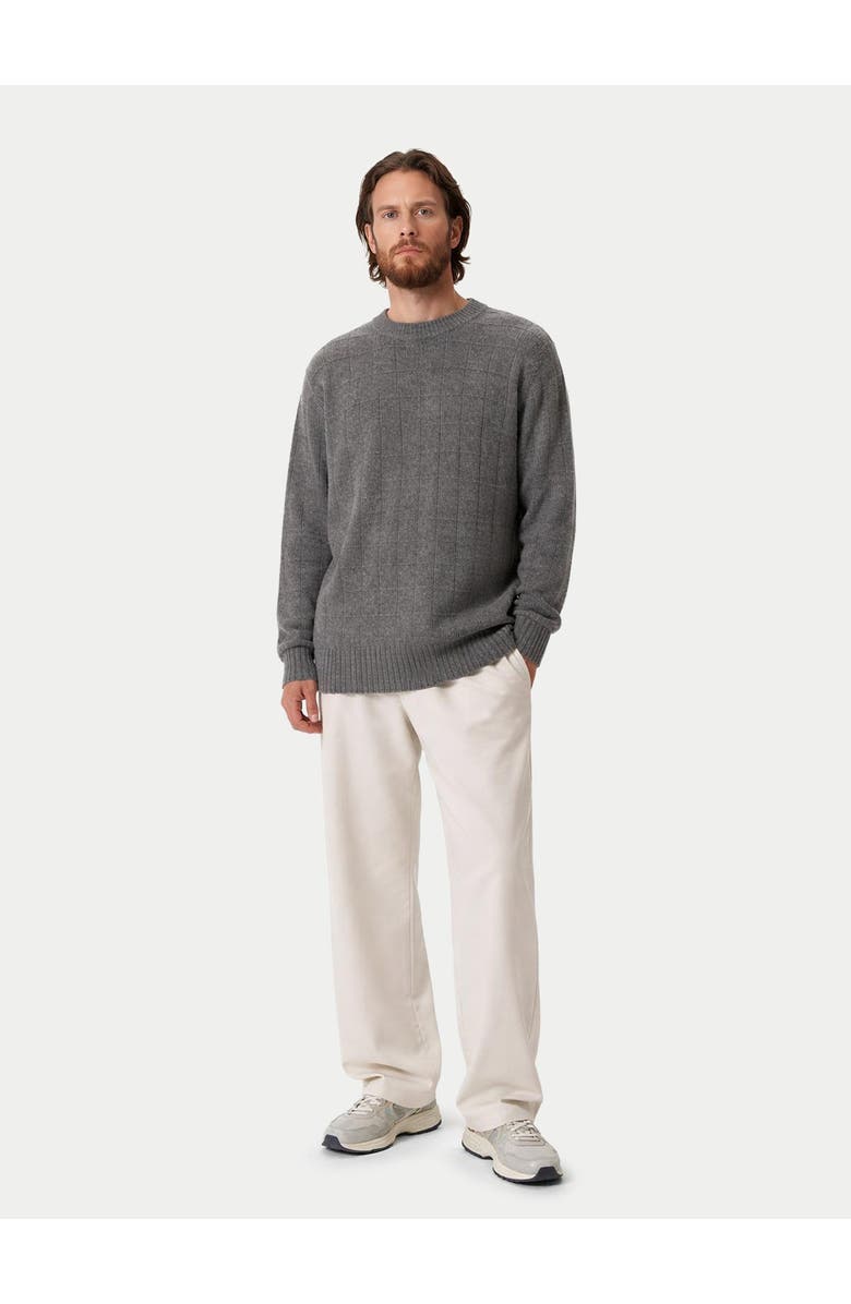 GOBI Mongolian Cashmere Square-Patterned Cashmere Sweater, Alternate, color, Dim Gray