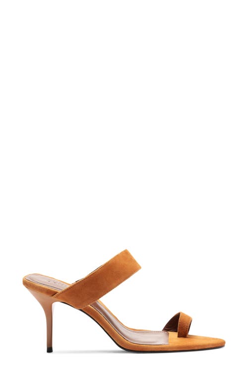 Schutz Melina Pointed Toe Slide Sandal In Orange