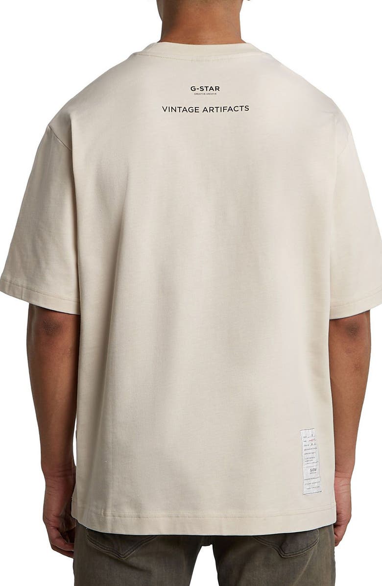 G-STAR Artifacts Boxy Organic Cotton Graphic T-Shirt, Alternate, color, Whitebait