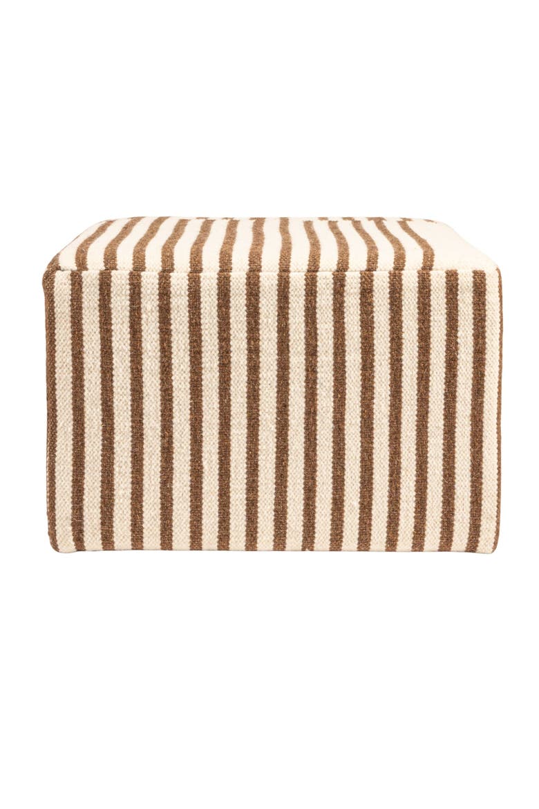Upholstered Coffee Table Ottoman, Alternate, color, Ivory