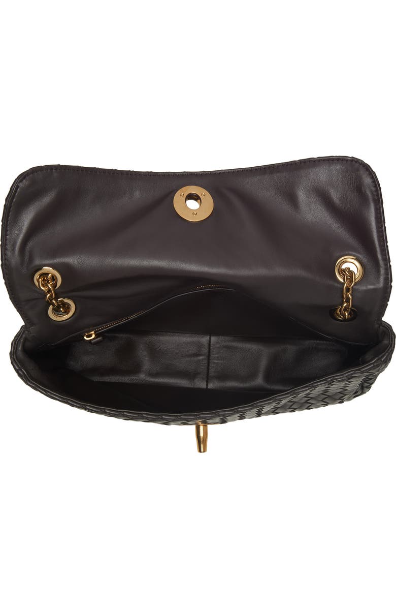 Bottega Veneta Madison Intrecciato Shoulder Bag, Alternate, color, 2009 Espresso-M Brass
