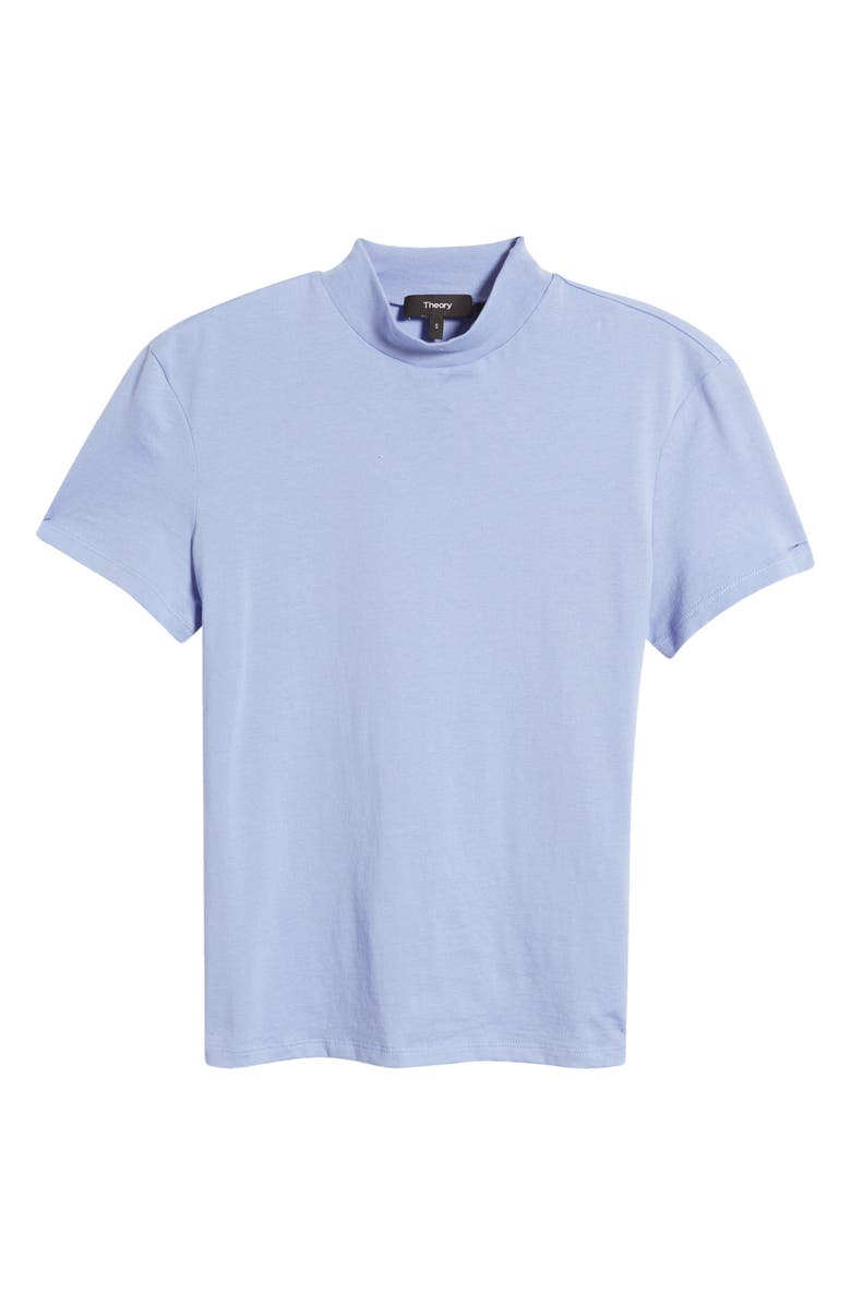 Theory Tiny Mock Neck Organic Pima Cotton T-Shirt, Alternate, color, Grotto