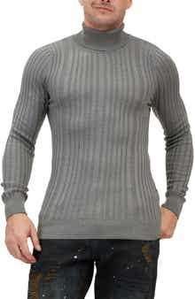 Roll Neck Rib Knit Sweater