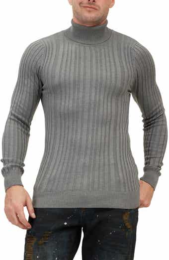 Roll Neck Rib Knit Sweater