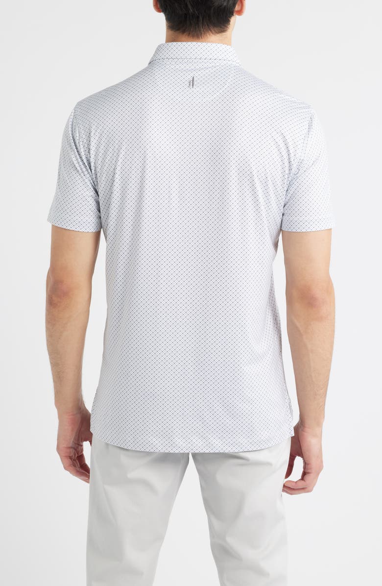 johnnie-O Ralph Geo Print Featherweight Performance Polo, Alternate, color, White