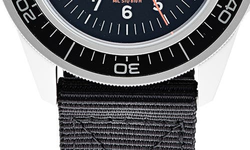 Unimatic Modello Quattro Gmt Toolwatch Ut4-gmt Nylon Strap Diving Watch, 40mm In Black Steel