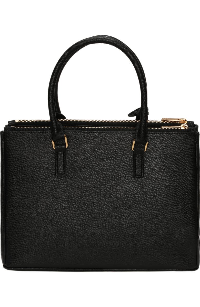 GORSKI Top Handle Leather Purse with Crossbody Strap, Alternate, color, Black