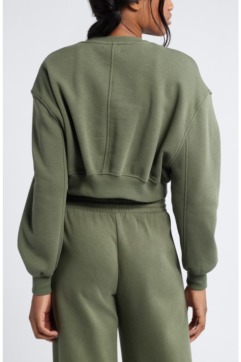Crop Sweatshirt, Alternate, color, GREEN BEETLE