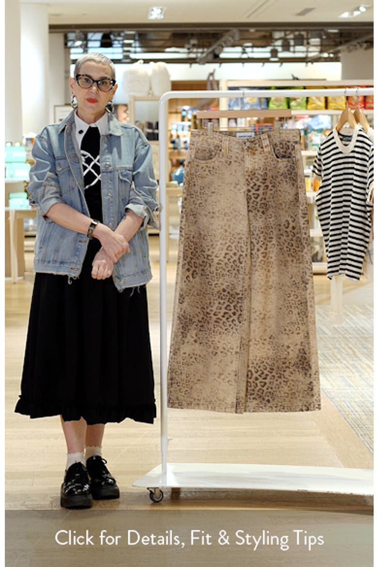 Leopard Print Wide Leg Jeans video