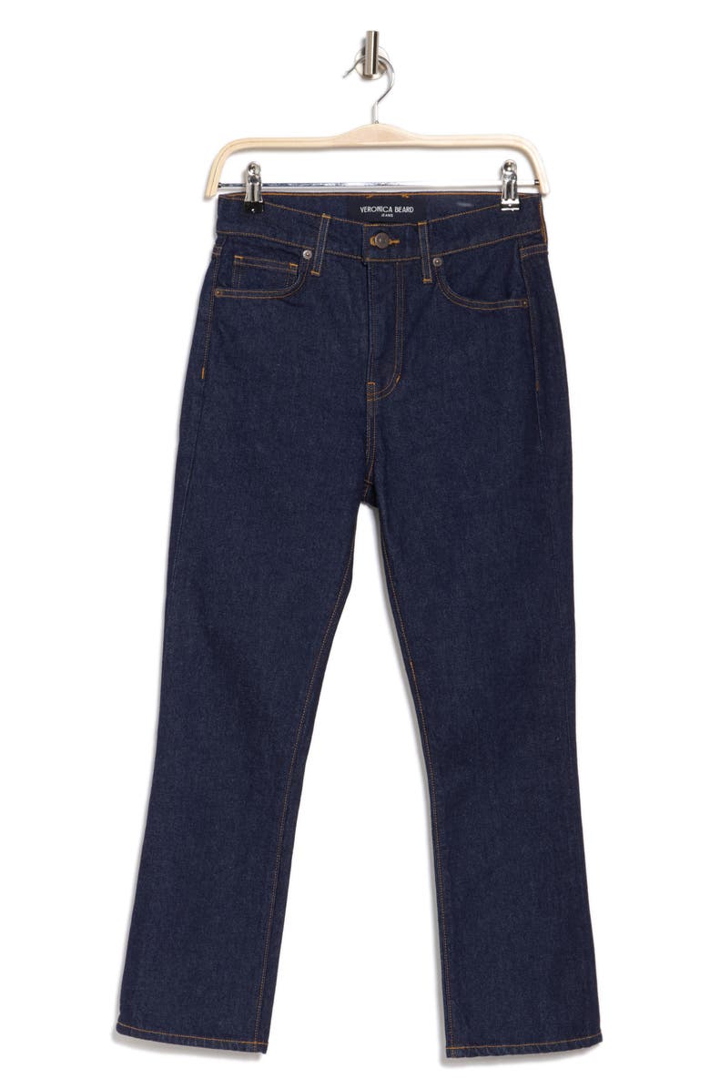 Veronica Beard Carly Crop Kick Flare Jeans, Alternate, color, Indigo Rinse