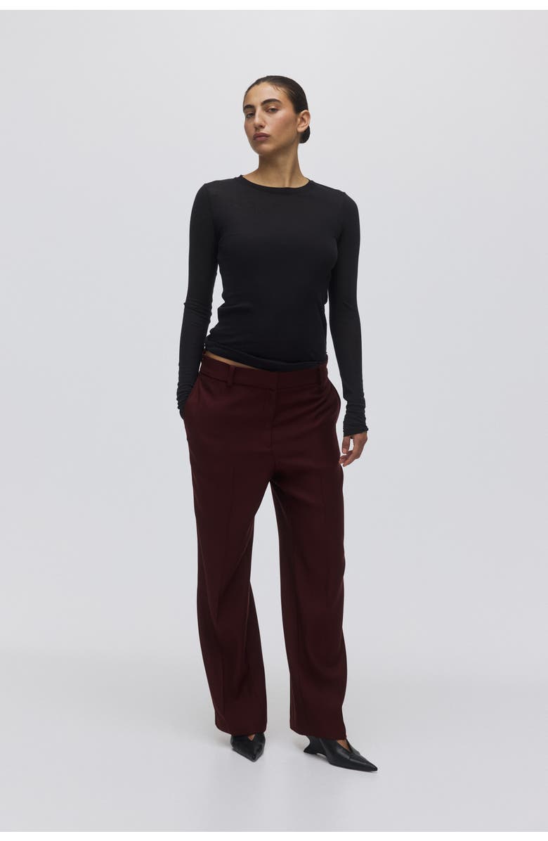 H&M Suit Trousers, Alternate, color, Burgundy
