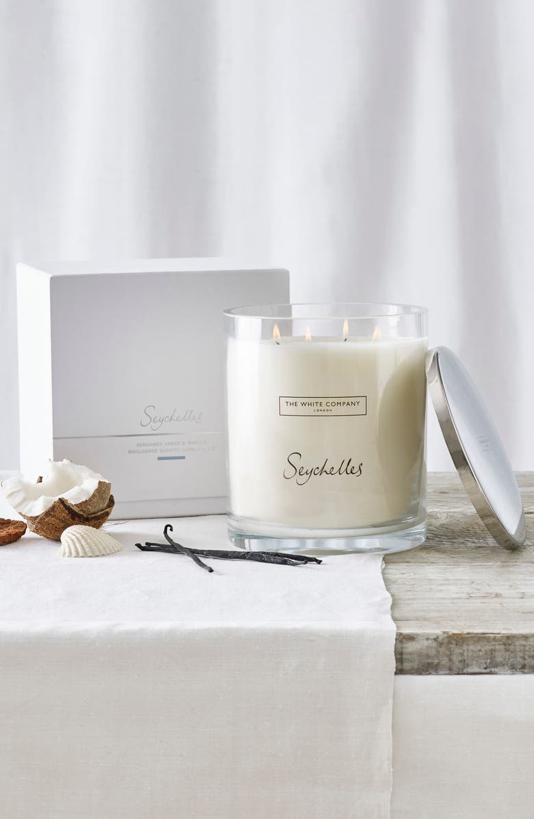 The White Company Seychelles Indulgence Scented Candle, Main, color, 