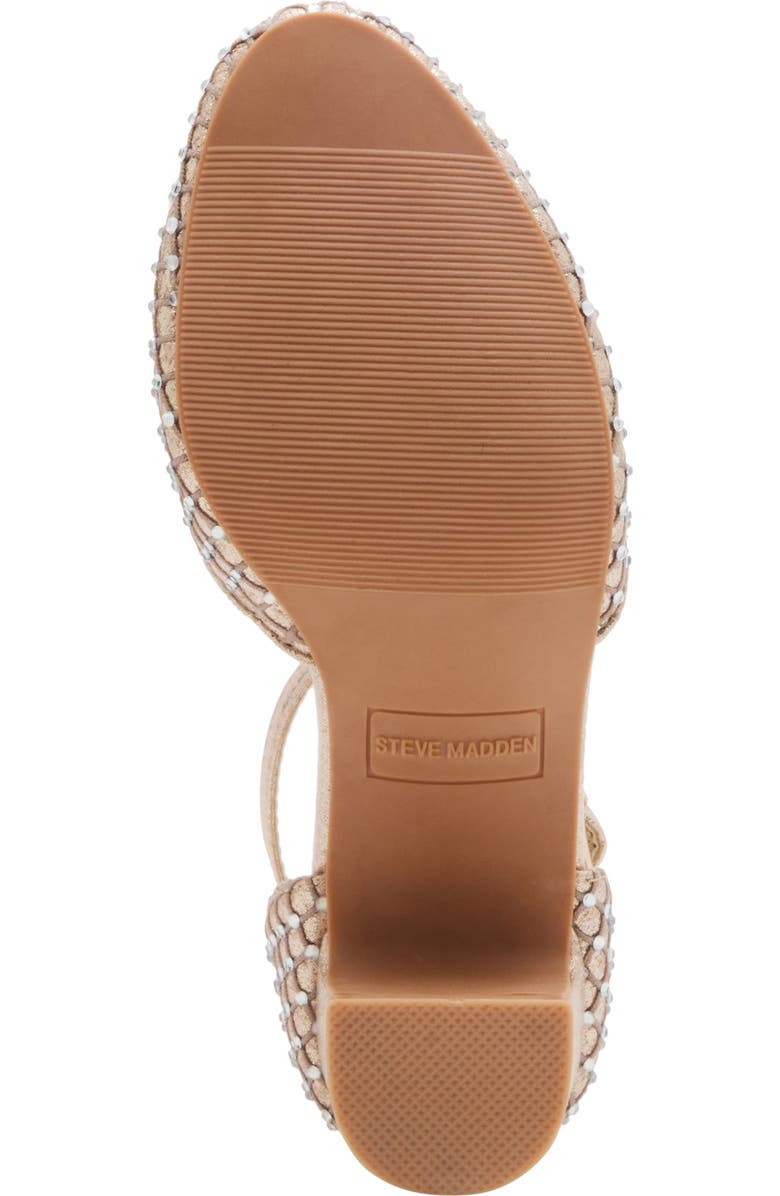 Steve Madden Prettyy Ankle Strap Block Heel Pump, Alternate, color, Gold Mesh