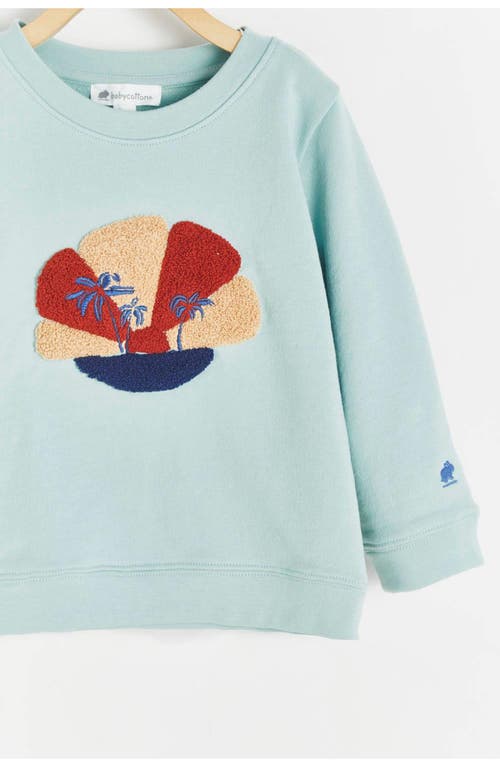 Babycottons Sunset Printed Sweatshirt For Toddler In Green