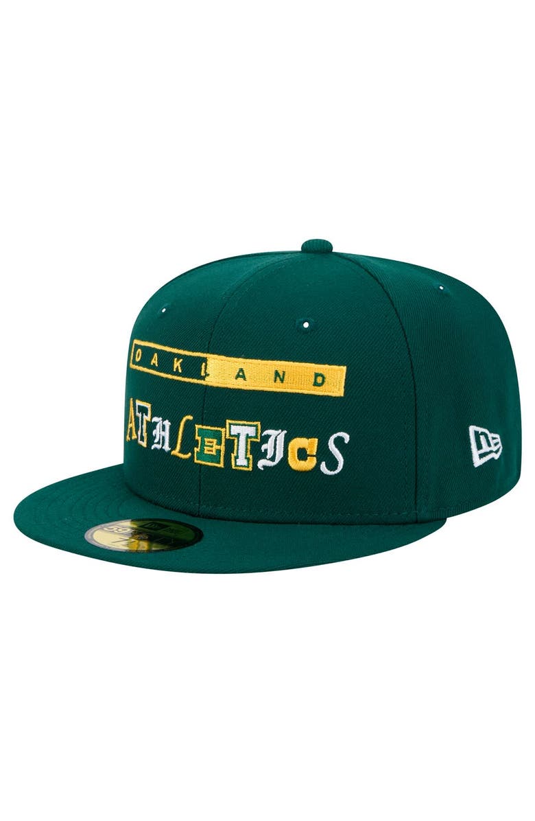 New Era Men's New Era Green Oakland Athletics Ransom 59FIFTY Fitted Hat, Alternate, color, Green