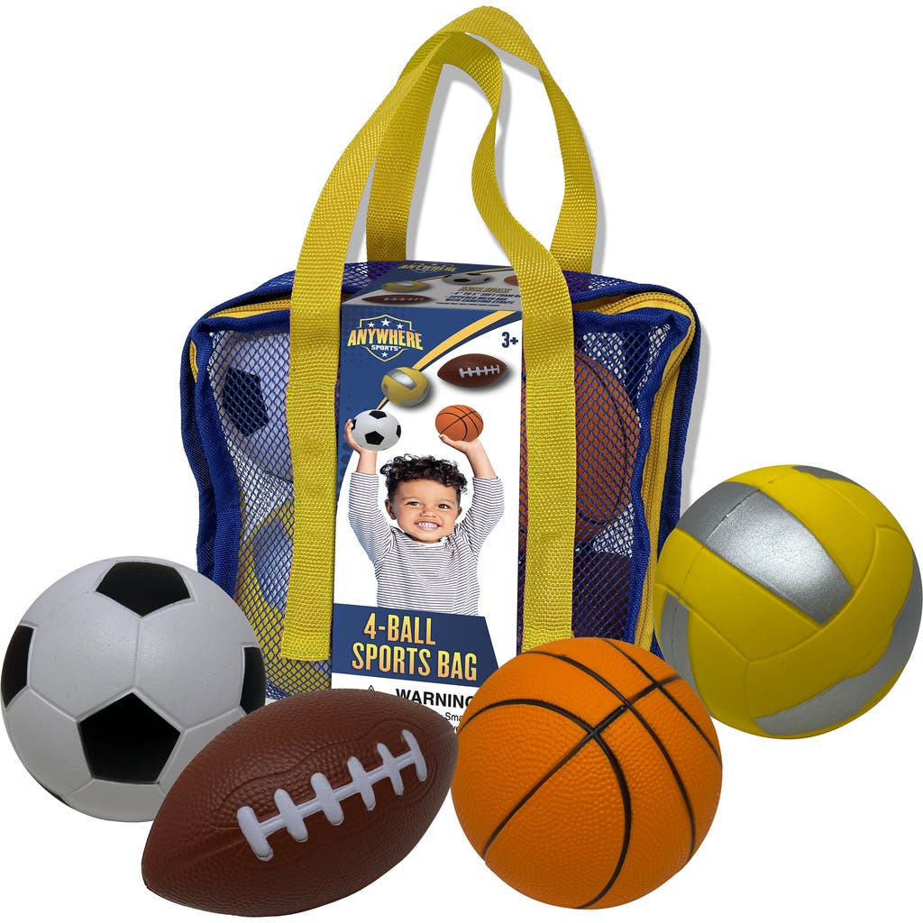 Anywhere Sports 4Ball Sports Bag, Mini Foam Balls Set For Kids 3+ in Multicolored  product