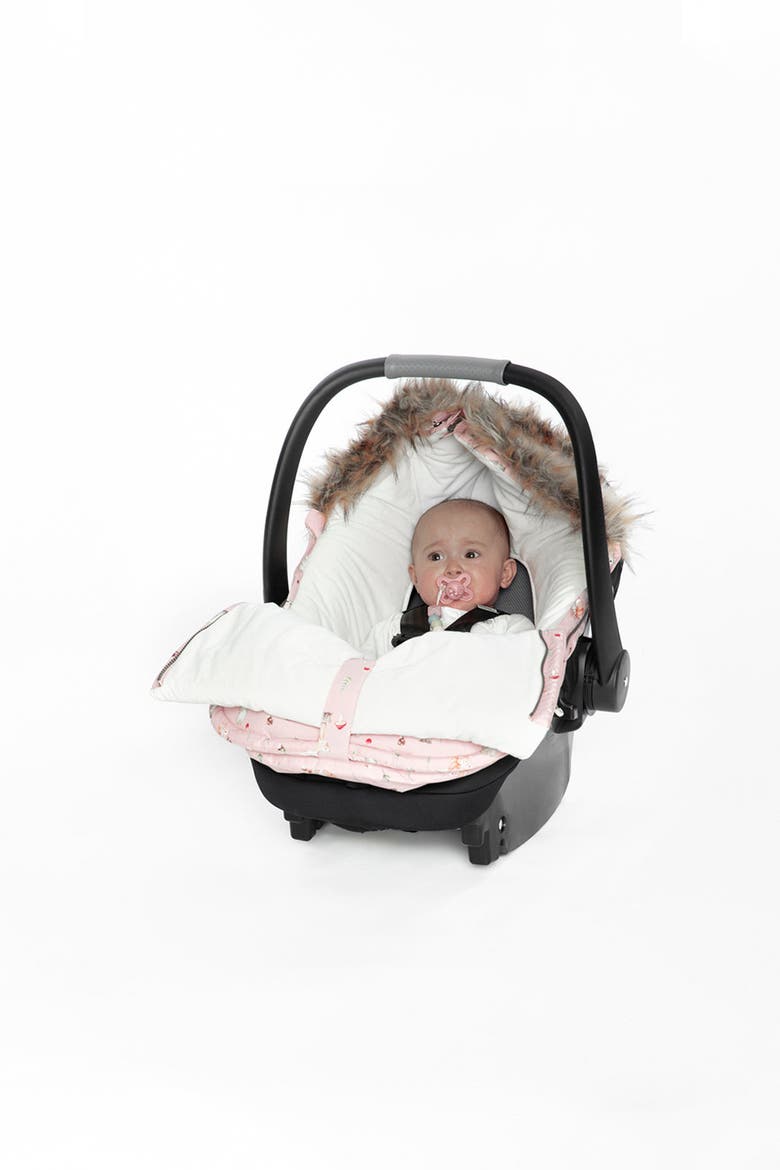 Animal Bunting Bag Velour Lined Car Seat and Stroller, Alternate, color, Pink Animal Print