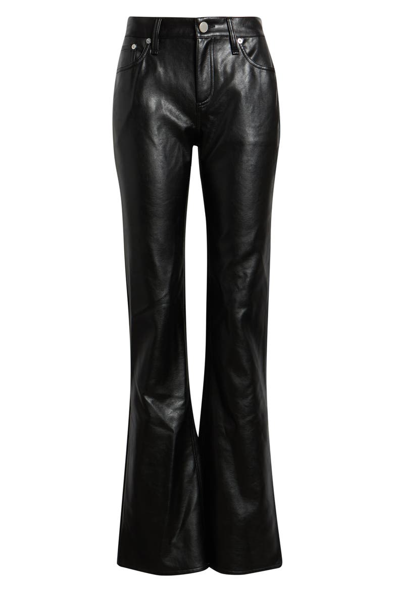 Kinsley Low Rise Faux Leather Pants, Alternate, color, BLACK