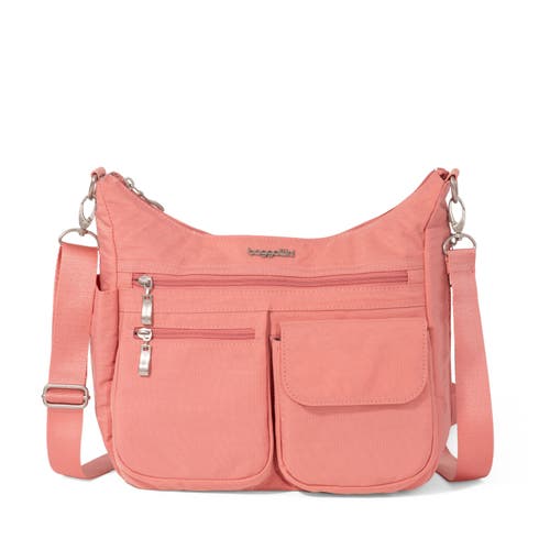 Baggallini Modern Everywhere Hobo Crossbody Bag With Wristlet In Terracotta