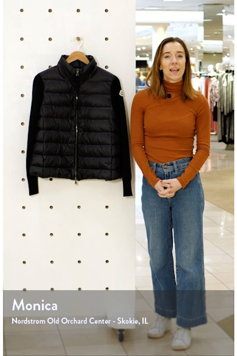 Quilted Down & Wool Short Cardigan video