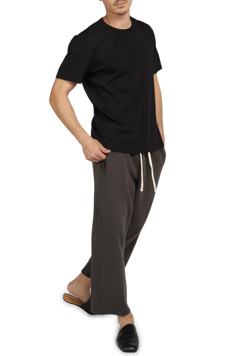 Les Tien Lightweight Binded Neck Tee, Alternate, color, Jet Black