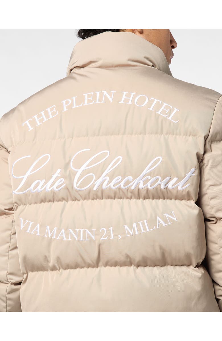 PHILIPP PLEIN Nylon Puffer Jacket Late Checkout Men, Alternate, color, Beige